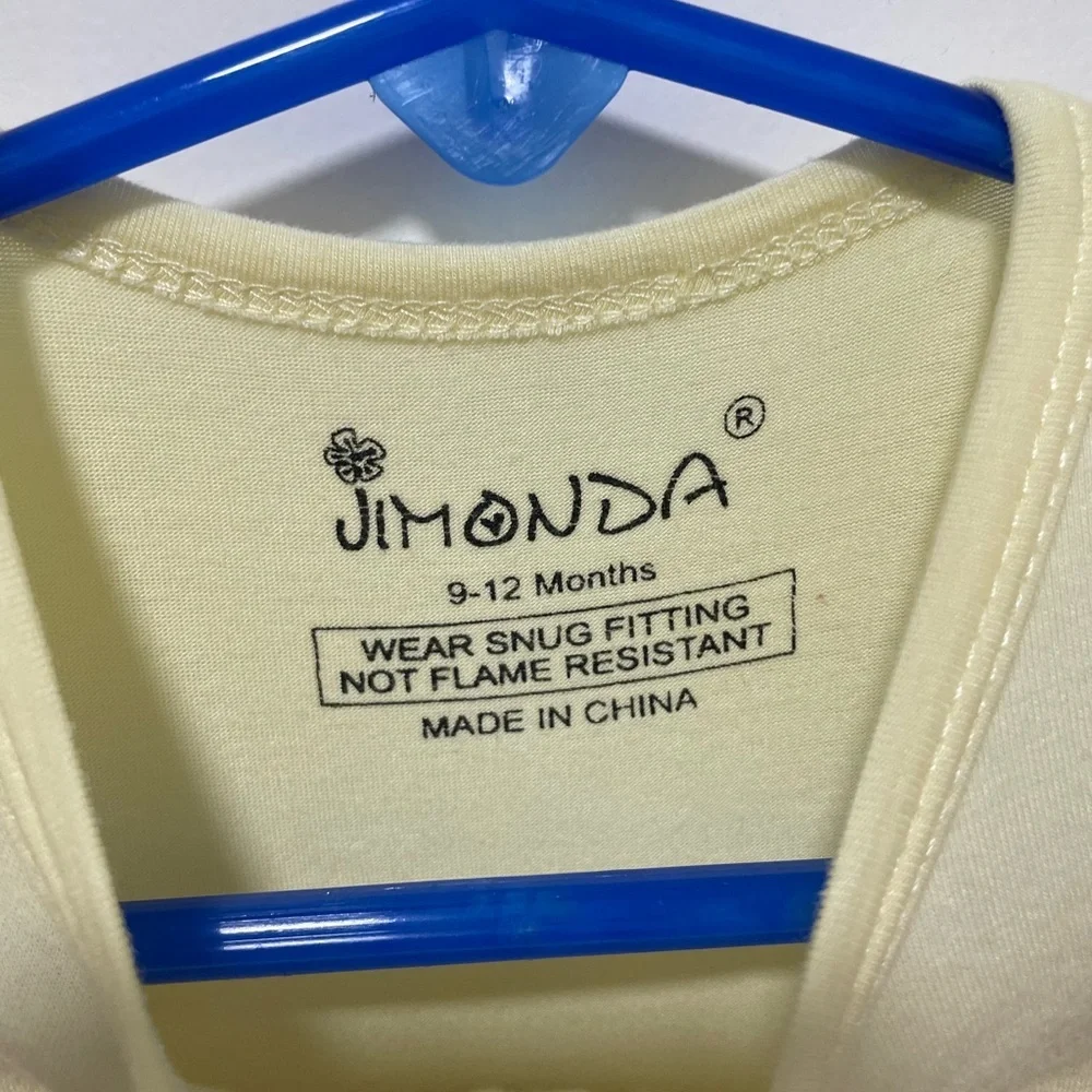 Jimonda bamboo Yellow Kids Footie Pajamas
